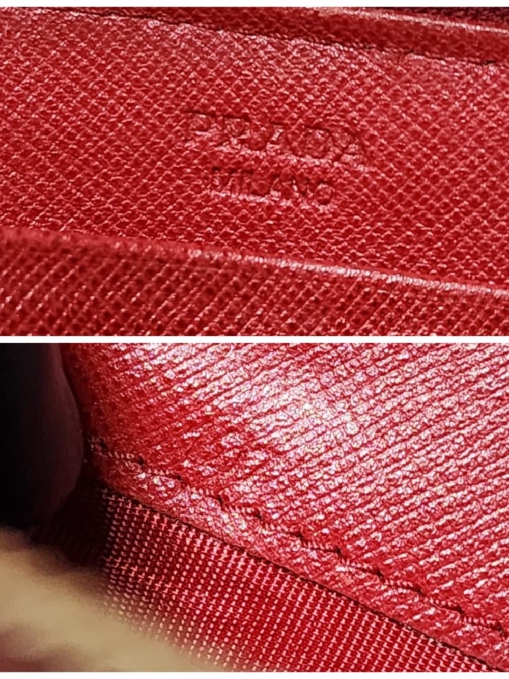 Authentic Prada Quilted Leather Zippy Wallet Red - Picture 3 of 10
